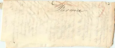 Carte postal antiga — Natriest — datada 24 de outubro de 1870 — assinatura de Francesco Pio — Verso