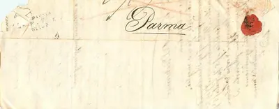 Parma — List ręcznie pisany — wydawca nieznany — Rewers