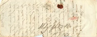 Carta postal manuscrita — escrita cursiva — Paris, datada aproximadamente em 1884 — Verso