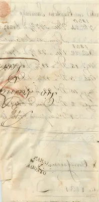 Carta postal manuscrita — correspondência familiar — Parma, agosto 1881