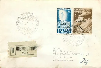 Manifestações de Voo Vertical — Feira de Milão 1951 — AMG-FTT — Trieste Centro