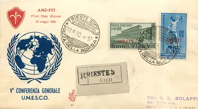 Vª Conferência Geral da UNESCO em Trieste — AMG-FTT — 22 de maio de 1950