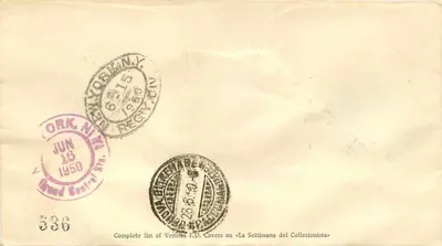 5. Generalkonferenz der UNESCO — Triest — AMG-FTT — 22. Mai 1950 — Rückseite