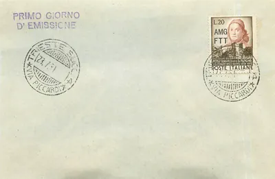 Pietro Vannucchi - 150º aniversário do nascimento - primeira data de emissão em Piccardia