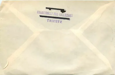Trieste — 1er jour d'émission — Poste italienne — Verso