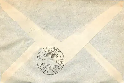 Trieste - Festa dos Árvores — emissão especial italiana, 1957 — editor AMC-FTT — Verso