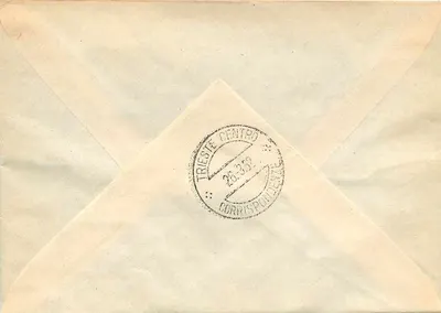 Trieste Centro — Correspondência — Trieste Centro, 26.3.57 — Verso