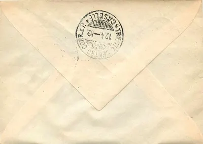Trieste - Milão - Caselle - Correspondência postal - Selo 60 liras República italiana — Verso