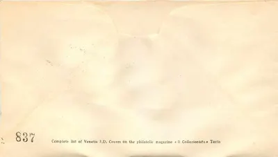 100. Jubiläum des Martyriums von Belfiore — Trieste — Verlag A.M.C. Nr. 172 — Rückseite