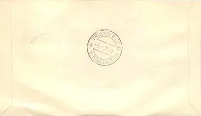 Trieste - 1º dia de emissão - 1º centenário do martírio de Belfiore — AMG, 25 Lire — Verso