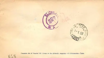 Territorio Libero di Trieste — 5º Centenário da Nascença de Leonardo da Vinci — editor AMG-FTT, n° 170 — Verso