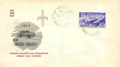 Trieste — Primeira Data de Emissão da XX Mille Miglia — 1953 — Editor AFMT GT