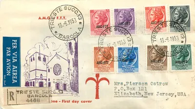 Trieste - Barcola — vista da igreja — editor A.M.G. F.T.T. n° 4468