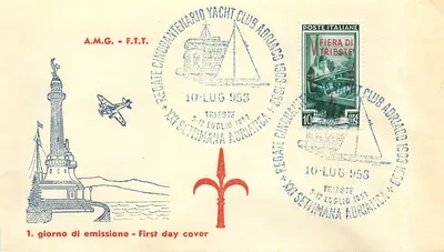 Trieste — 1º dia de emissão — Yacht Club Adriatico e Fiera di Trieste