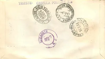 Trieste — Exposição Agricola 1953 — Primeira Jornada de Emissão — Verso