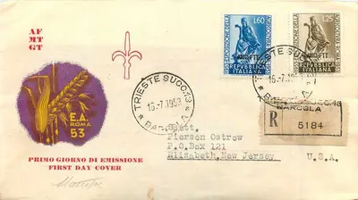Trieste — Primeira Data de Emissão 1953 — Editor AFMT GT