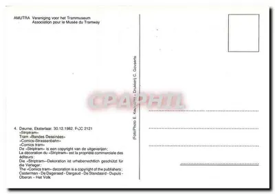 Tramwaj 2121 w Deurne — Dekoracja «Striptram» — AMUTRA — Rewers