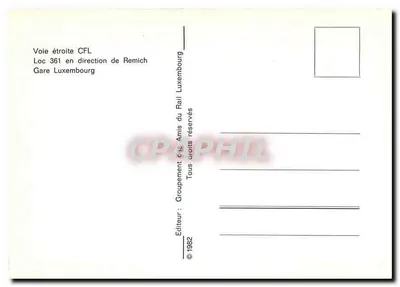 Estación de Luxembourg — Tramway CFL — Vía estrecha — Reverso