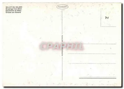 Estação de metrô de Milão — Ameno — editor Pavicart, n°7-1 — Verso