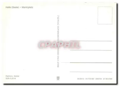 Halle (Saale) — Marktplatz — Melzer — Verso