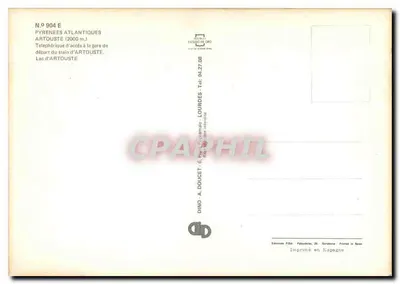 Artouste — Seilbahn und Zug der Pyrénées Atlantiques — Edition FISA — Rückseite