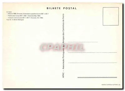 Most kolejowy w Amarante — samochód z silnikiem benzynowym seria ME 7 — wydawca APAC — Rewers