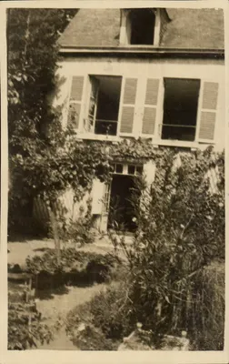 Casa cercada de vegetação — vista do jardim — n° 8