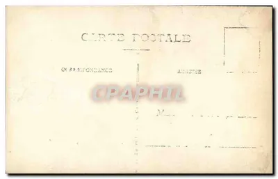 Mujer con niño en balcón — vista del jardín — tarjeta postal anónima — Reverso