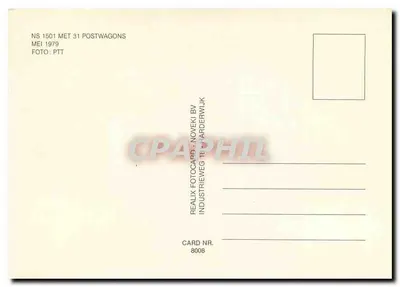 NS 1501 — lokomotywa elektryczna — Realix Fotocards BV — Rewers