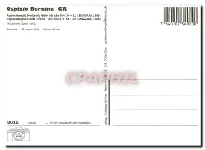 Ospizio Bernina GR — Regionalzug St. Moritz-Alp Grüm i St. Moritz-Tirano — Andreas Wittwer — Rewers