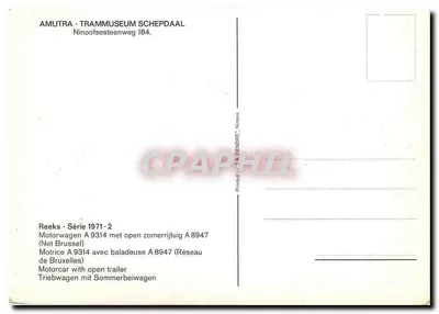 Tramwaj w Reeks — Lokomotywa A 9314 z przyczepą A 8947 — AMUTRA - Trammuseum Scheppdaal — Rewers