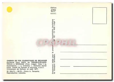 Cruzamento de trens — Linha antiga SNCV Trembleur-Moroux a Warsage — Edição GTF a.s.b.l. — Verso
