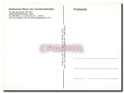 Tramwaj Tw 208 — Werkstattbahn — Stadtwerke Mainz AG, seria 206-211 — Rewers