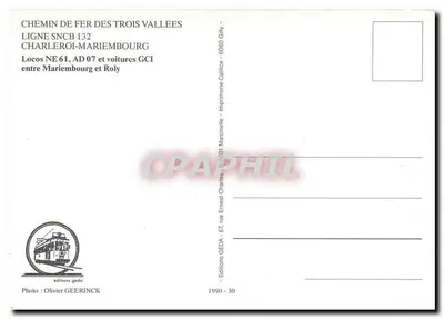 Linha ferroviária das Três Vales — Linha SNCB 132 entre Charleroi e Mariembourg — Edições GEDA — Verso