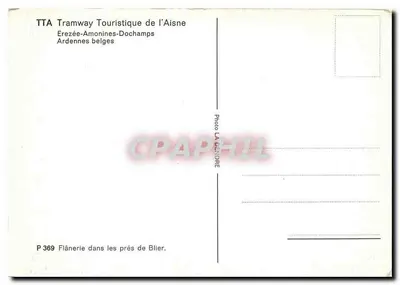 Turystyczny tramwaj w Aisne — Erezée-Amonines-Dochamps — Foto LA DENONRE — Rewers