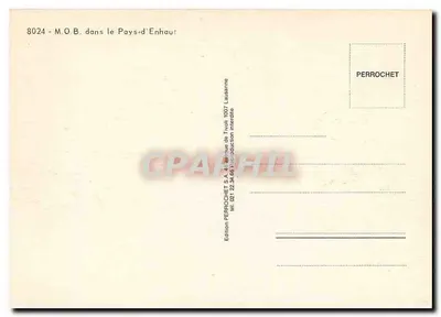 Trem elétrico no Pays d'Enhaut — Edição PERROCHET, n° 8024 — Verso