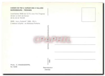 Locotraktor 9008 — G.T.F. — Mariembourg - Treignes — Rewers