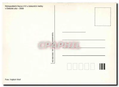 Nizkopodlažní Ikarus 412 — fábrica DPMD a.s. — editor WOL — n° de série 0803 855 234 — Verso