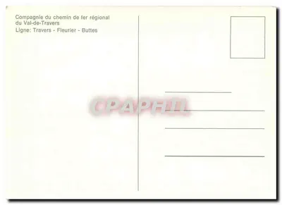 Czerwony pociąg elektryczny — Compagnie du chemin de fer régional du Val-de-Travers — Ligne Travers - Fleurières - Buttes — Rewers