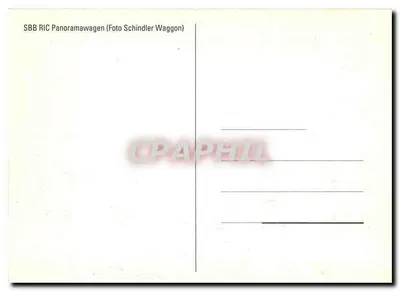 SBB RIC Panoramawagen — Wagon Schindler — wydawca Schindler Waggon — Rewers