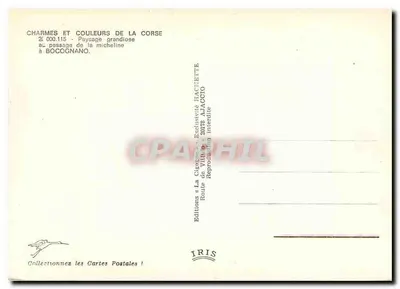 Pogodny krajobraz w Bocognano — Trasa Vittorio — Wydawnictwo IRIS — Rewers
