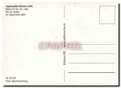 Appenzeller Bahnen — BDDeh 4/4 12 + B + ABt — Editions BE — Rewers