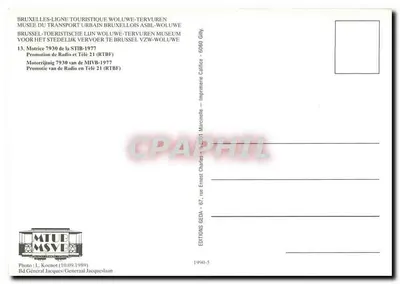Tramway 7930 — Linha 21 — Bruxelas — Edições Géda 1990 — Verso