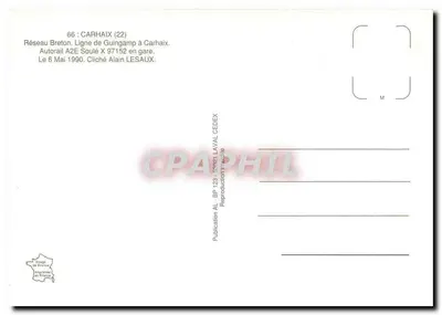 Guingamp — Stacja — Sieć Bretania, linia z Guingamp do Carhaix, autokar A2E X 97152 — Rewers