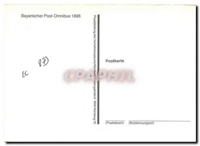 Bayerischer Post-Omnibus 1898 — historyczny pojazd pocztowy — Postabteilung des Verkehrsmuseums Nürnberg — Rewers