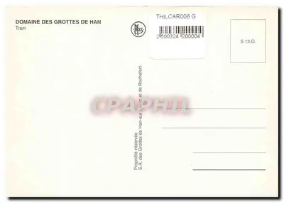 Tramwaj w Han-sur-Lesse — Domena Grot Han — nr seryjny THILCAR006 — Rewers