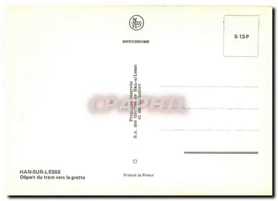 Han-sur-Lesse — Wyruszanie tramwajem w kierunku jaskini — Mexichrome S-13-P — Rewers