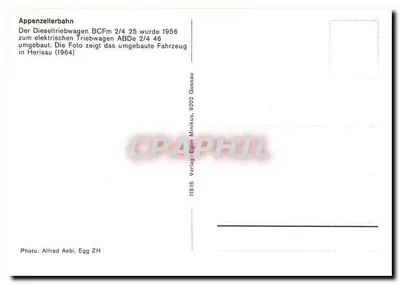 Appenzeller Bahnen — Trem elétrico ABDé 2/4 46 — 115/15 — Verso