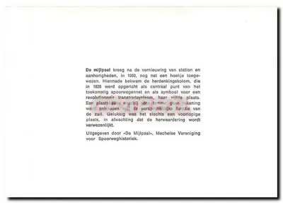 Ponte metálica com arco — detalhe da pilha central — editor 'De Mijlpaal', Mechelse Vereniging voor Spoorweghistoriek — Verso