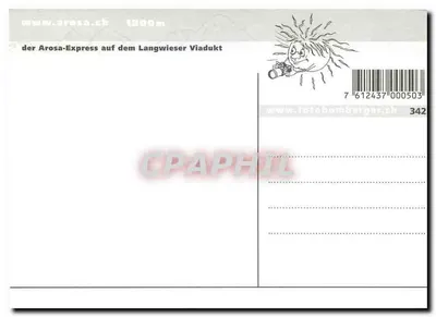Viaduto de Langwieser — Arosa-Express a 1800m — FotoHomburger — Verso